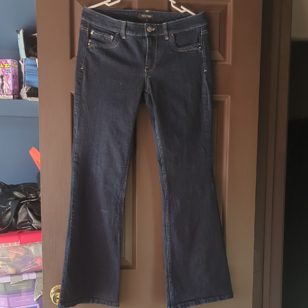 White House Black Market Dark Blue Wide Leg Jeans